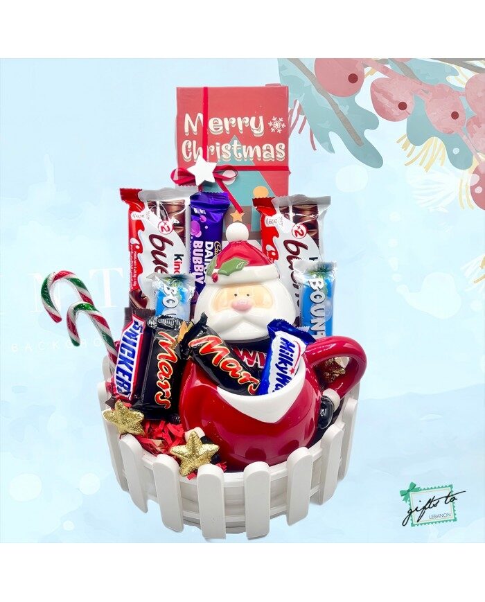 Cozy Socks and Festive Mug Gift Basket