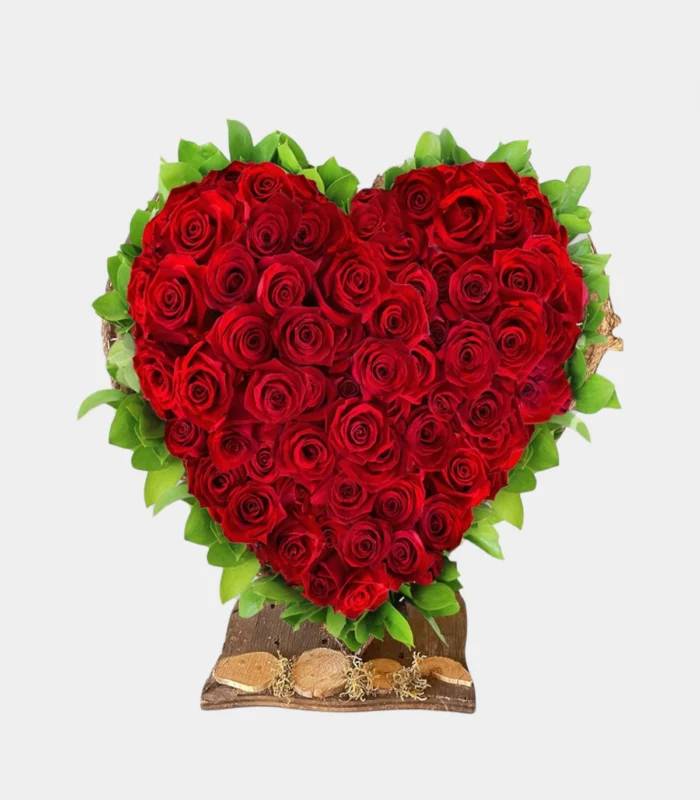 Majestic Roses Heart Stand