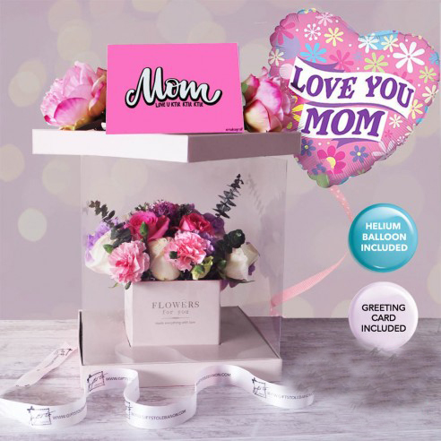 Flowers For Mom Gift Box