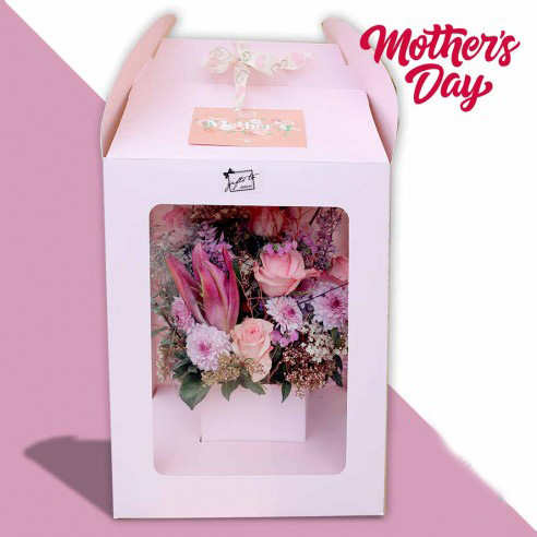 Flowers For Mom Pink Box