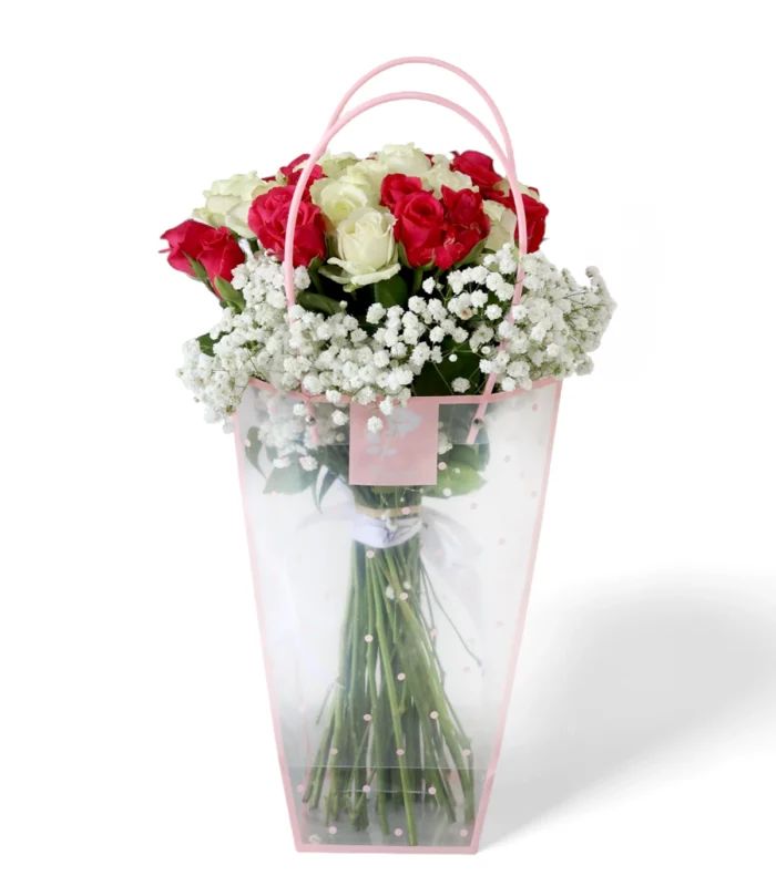 Blush Kisses Gift Bag (20 roses)