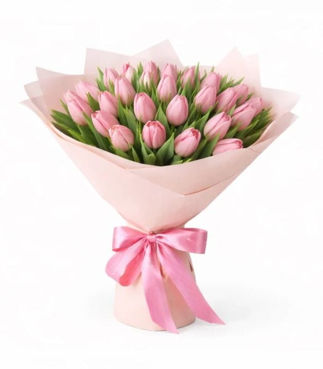 Soft Rose Tulips – Select Size (20 tulips)