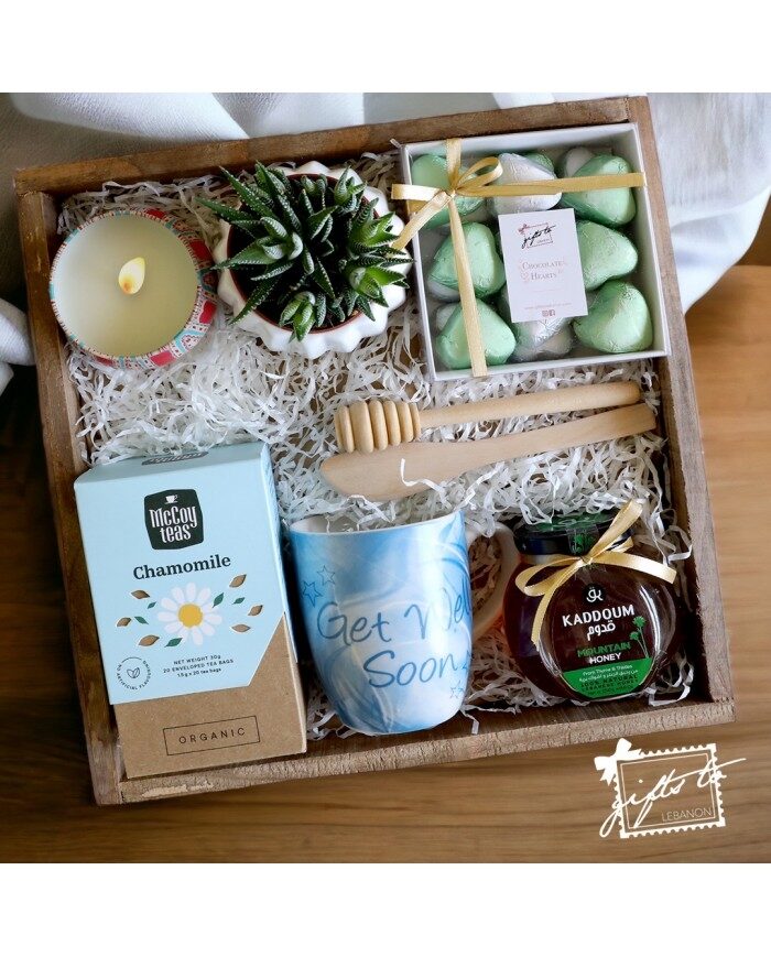 Get Well Soon Honey and Tea Gift Box