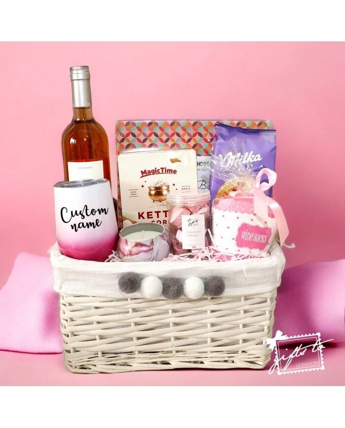 Customized Rose All Day Gift Basket