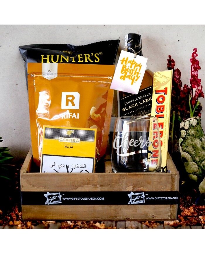 Whiskey & Cigars Gift Basket