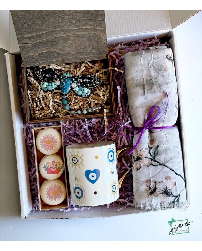 Gemstone Dragonfly Brooch Gift Box