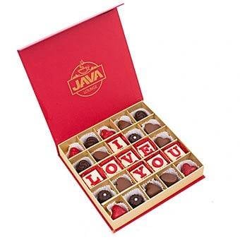 Java 'I Love You' 25 Piece Assorted Chocolates