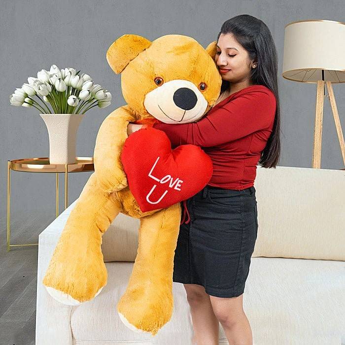 'love You' Fluffy Giant Teddy - (3.5ft)