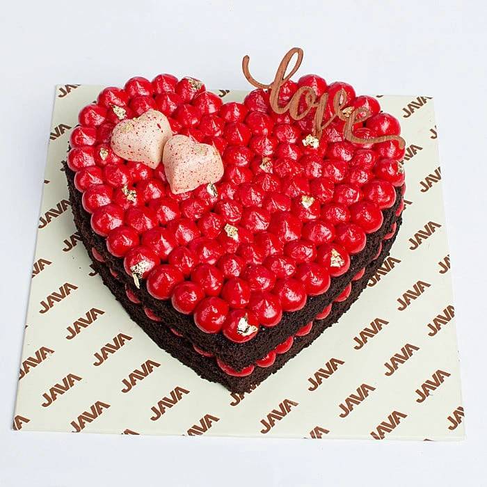 Java Romantic Heart Cake
