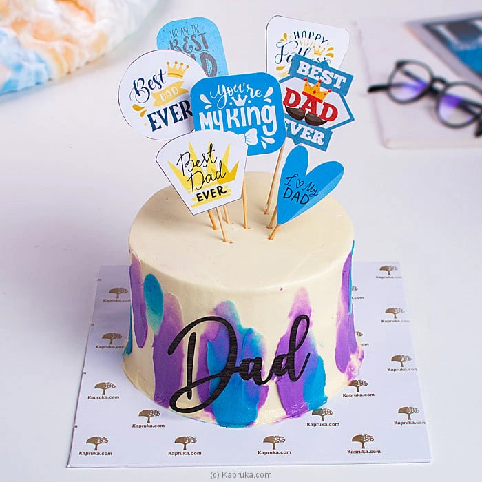 Shades Of Fatherhood Ribbon Cake