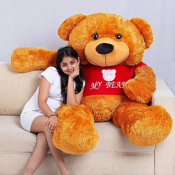 Cuddle King Charlie T- Shirt Bear 5.5 Ft Brown