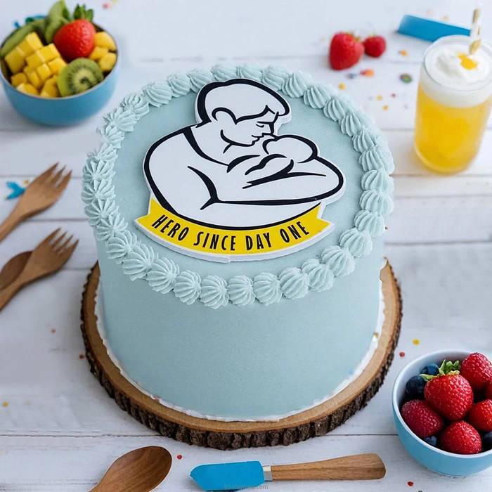 Hero Since Day One Father's Day Ribbon Bento Cake