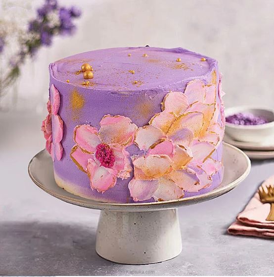 Majestic Bloom Ribbon Cake