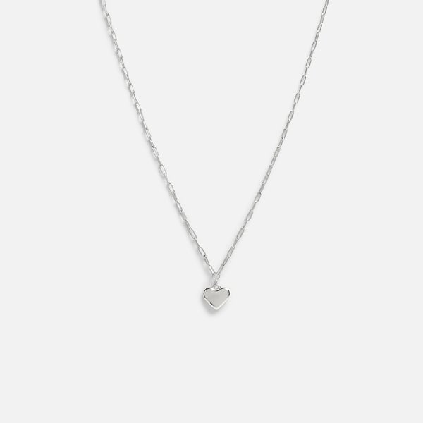 Sterling silver chain with heart charm