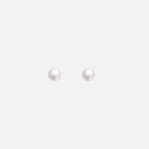 5 mm pearl earrings stainless steel