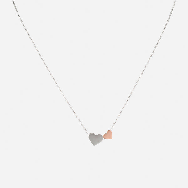 Stainless steel pendant with little hearts