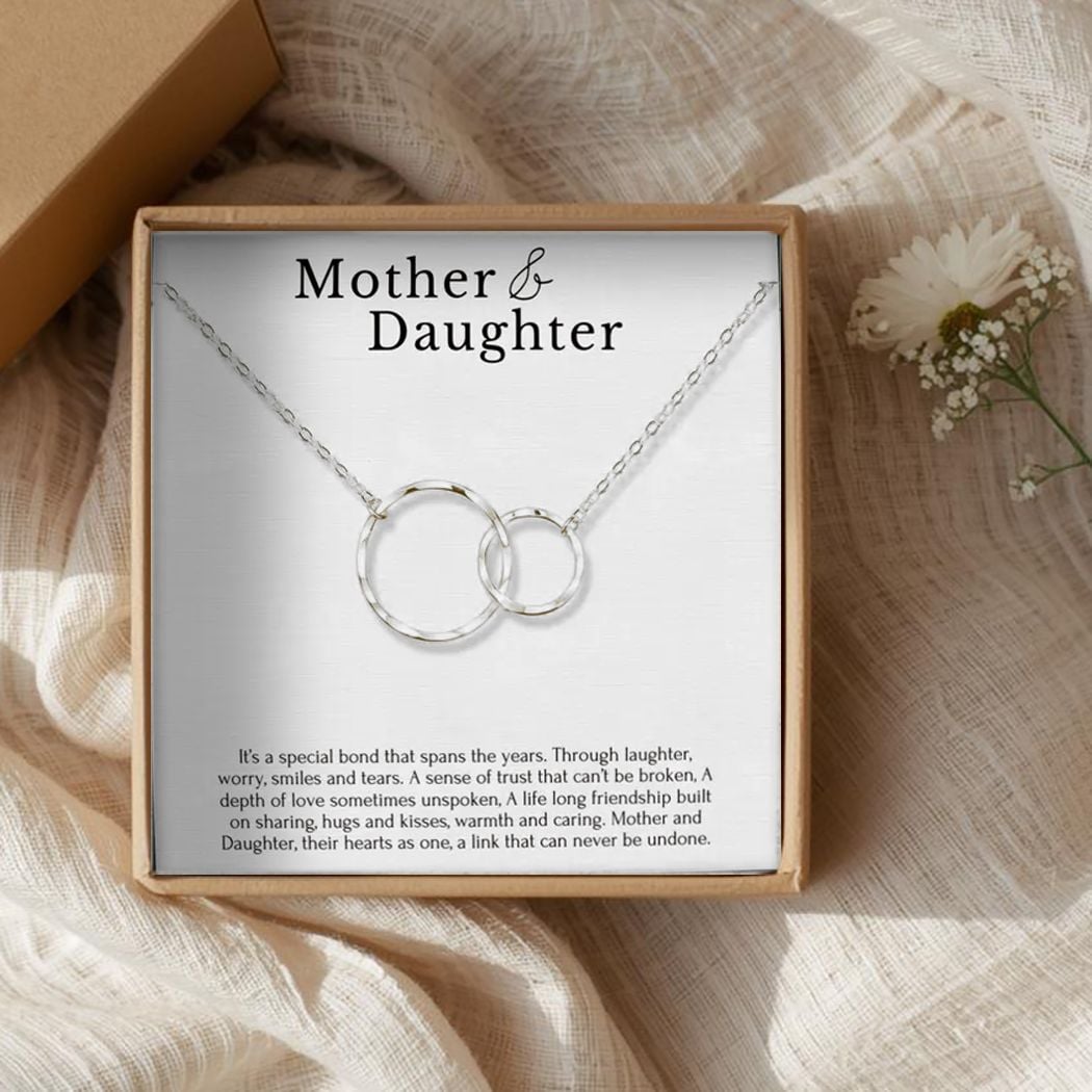 Forever Connected Mother & Daughter Necklace - Two Circles, One Bond