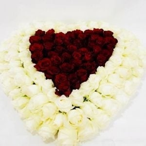 Heart-Shaped Roses Arrangement
