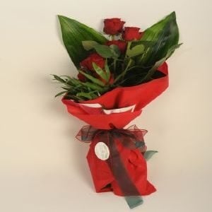 Bouquet with Seven Red Roses