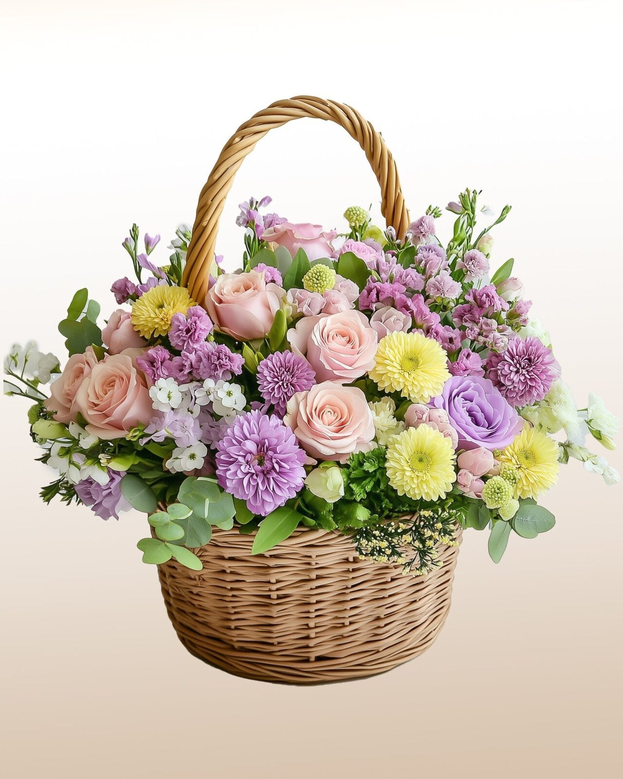 Basket "Among Flowers and Hugs"