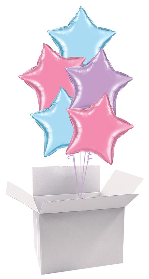 18" / 46cm Balloon Bundle Pastel Star Bouquet