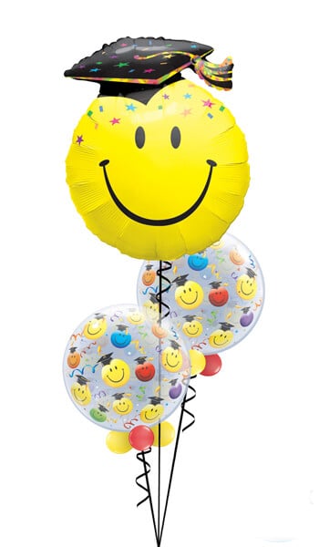 Smiley Grad Qualatex Bubbles