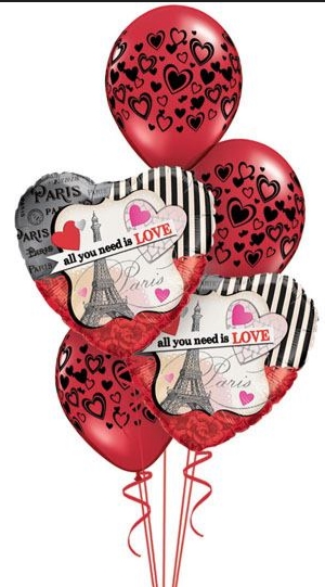 Bukiet 129 All You Need Is Love Qualatex #65096-2 40863-3