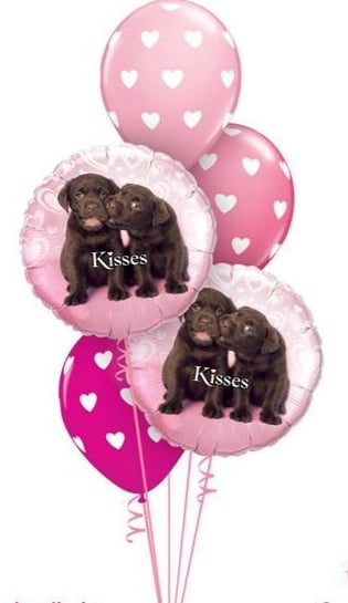 Bouquet-47 Puppy Kisses Qualatex #34075-2 27051-2