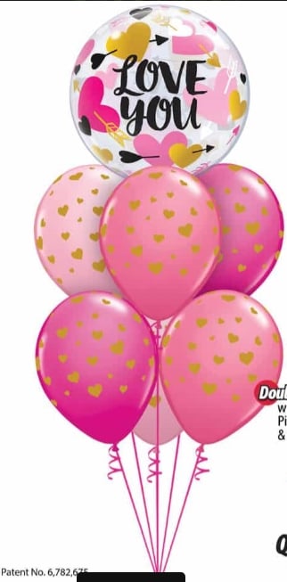 Bouquet 798 Arrows of Love Qualatex #78457 85706-6 43791-2 43766-2 25572-2