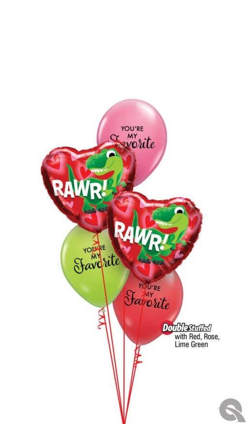 Bukiet 1655 You're My Favorite Friendosauraus! Qualatex #16672-2 97145-3 48955-2 45712
