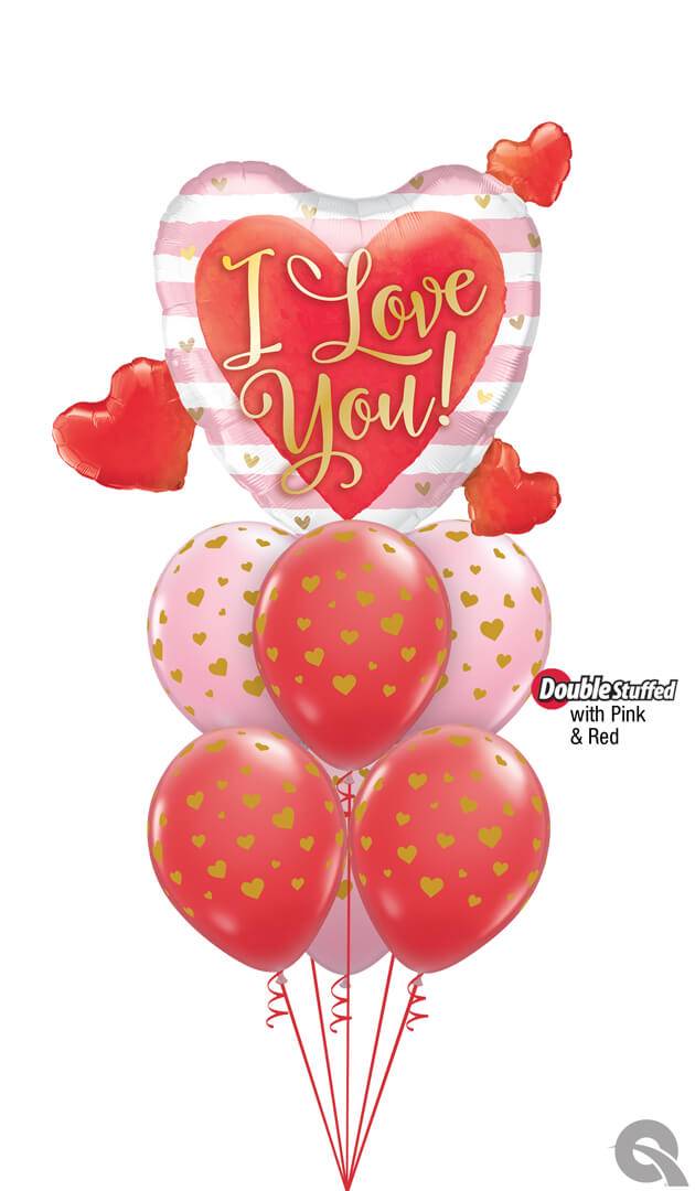Bouquet 1669 You are Always In My Heart Qualatex #21042 85706-2 43790 43766