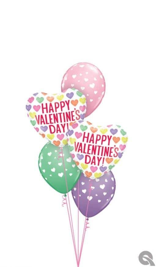 Bouquet 1706 Let's talk about love! Qualatex #24731-2 11644-3