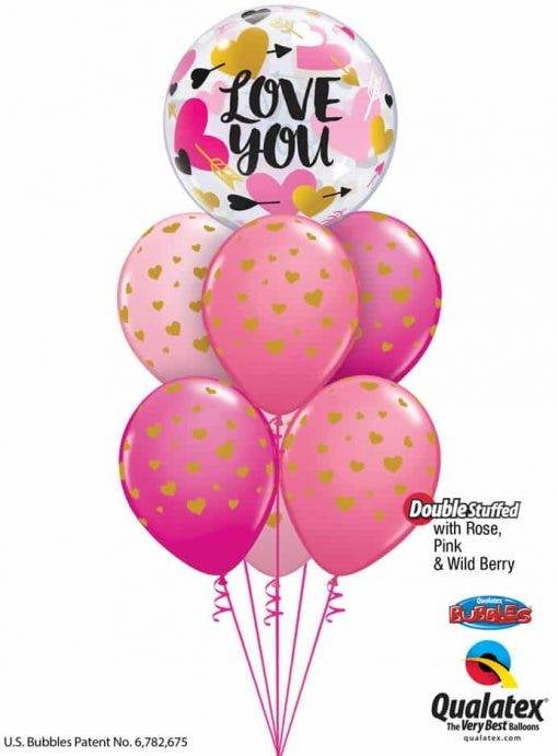 Bouquet 798 Arrows of Love Qualatex #78457 85706-6 43791-2 43766-2 25572-2