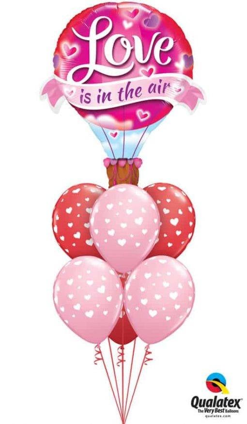 Bouquet 814 Pink & Red Hearts in the Air Qualatex #78529 85713-6