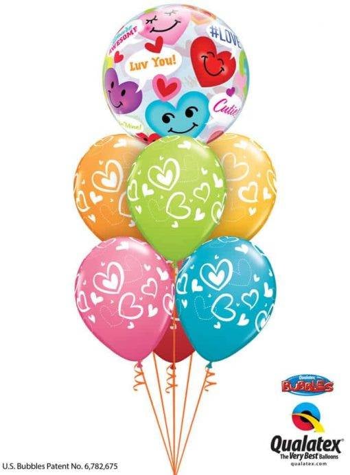 Bouquet 839 Heart-to-Heart Talk Qualatex #78466 11123-6