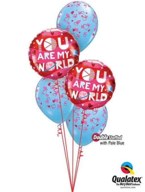 Bouquet 858 My Place in the World is Next to You Qualatex #97171-2 43762-3 85706-3