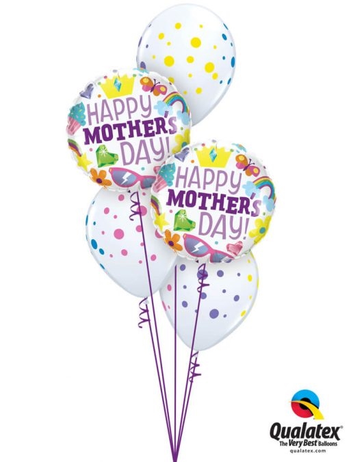 Bukiet 895 Wishing You a Beautiful Mothers Day! Qualatex #98425-2 88217-3