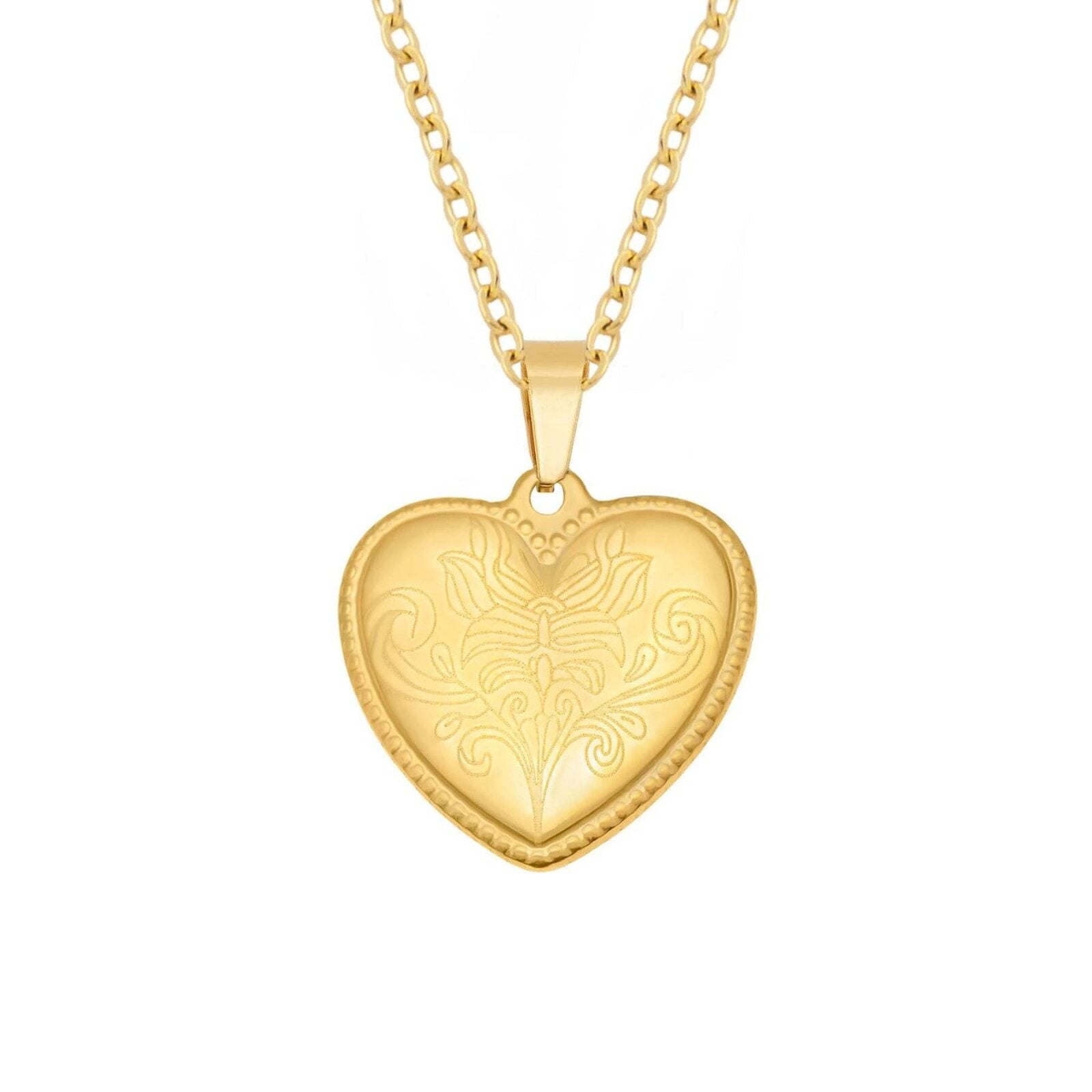 Engraved Heart Necklace