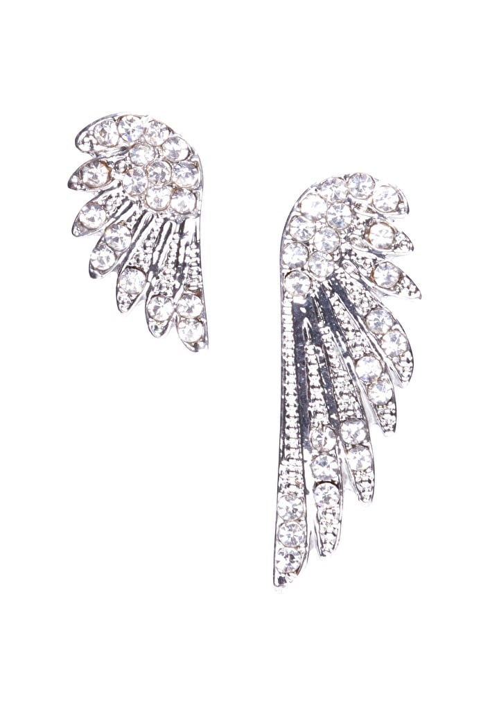 Wings of Vitality Statement Earrings in Silver