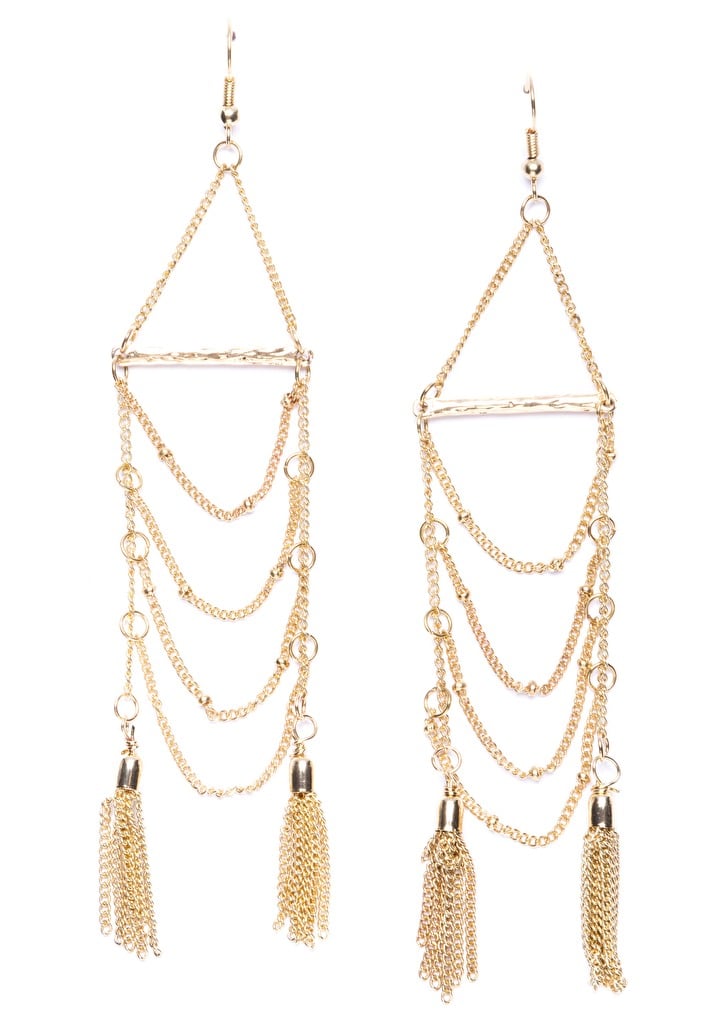 Majestic Tassel Long Earrings in Gold