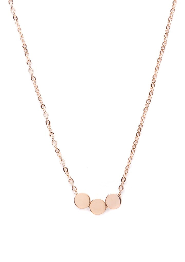 Three Circles Necklace Rose Gold