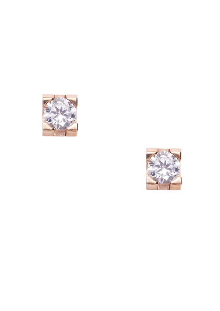 Square Rhinestone Stud Earrings