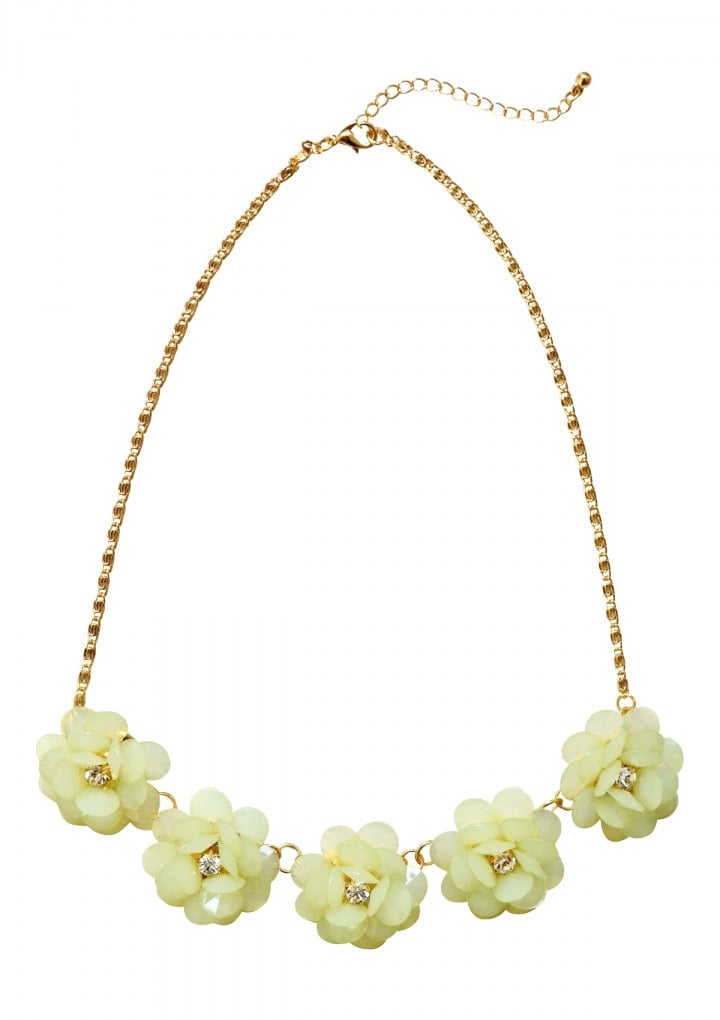Pastel Green Flower Statement Necklace