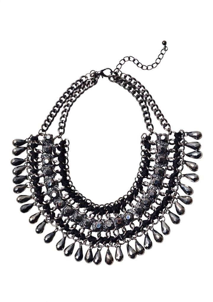 Vintage Inspired Black Stone Statement Necklace
