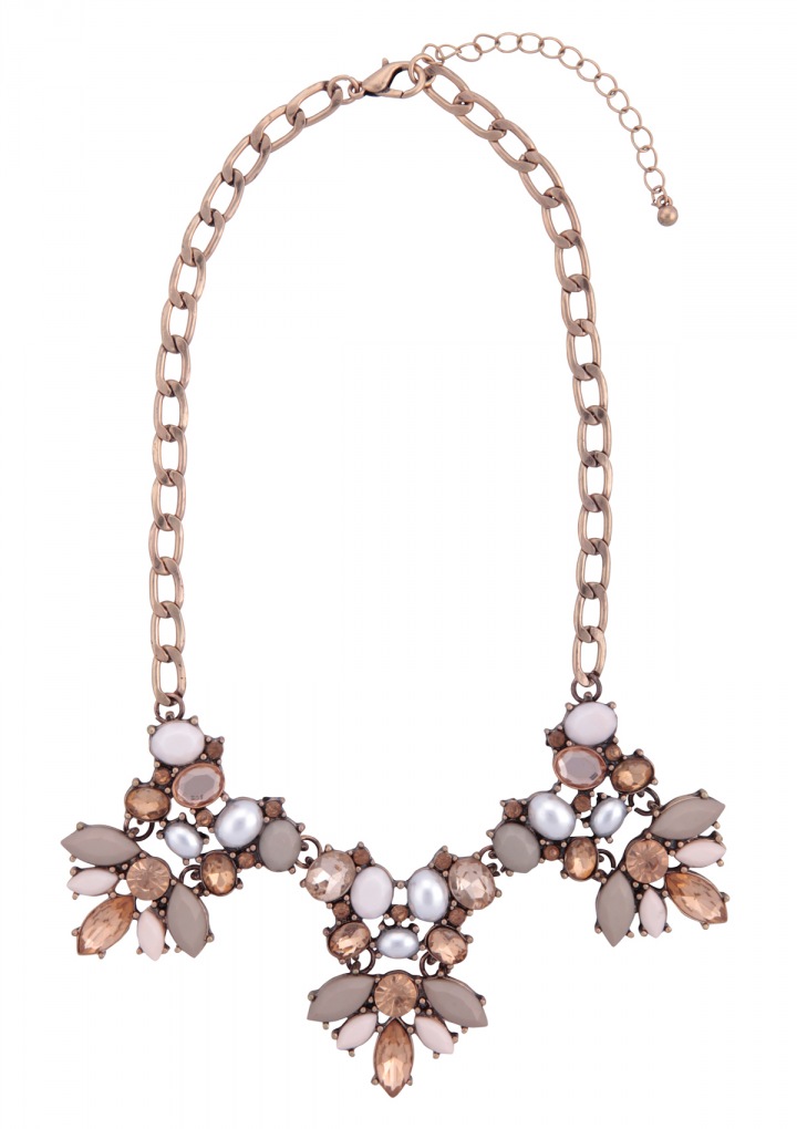 Bronze Stone Statement Necklace