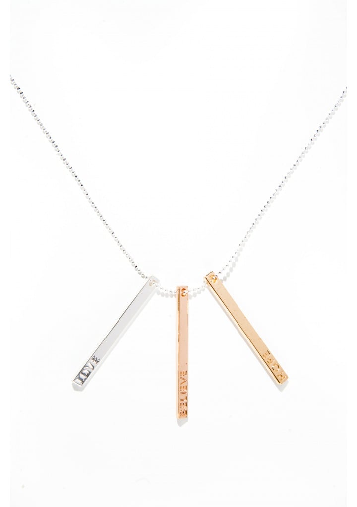 Love Believe Hope Long Necklace