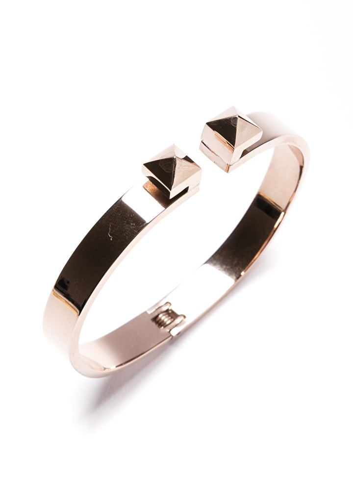 Double Ended Cube Cuff Bracelet in Rose Gold