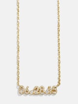 18K Gold PavÃ© Custom Number Necklace