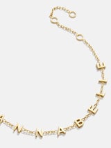 Mini 18K Gold Custom Spaced Letter Name Bracelet