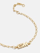 18K Gold Mini Initial Custom Bracelet
